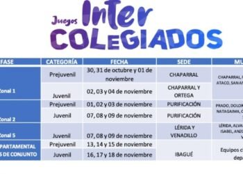 ¡Vuelven los Juegos Intercolegiados en el Tolima para impulsar el talento deportivo juvenil!