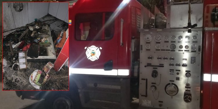 Corto circuito dejó sin cocina a una familia