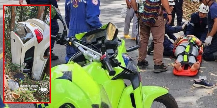 Accidente de tránsito deja 5 personas heridas en la vía hacia El Líbano