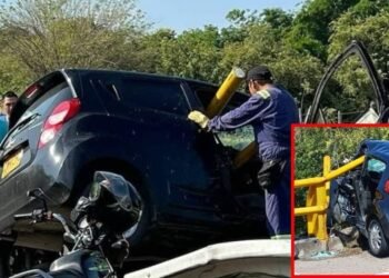 Contra la baranda de un puente en la vía Saldaña murió un conductor al chocar su vehículo