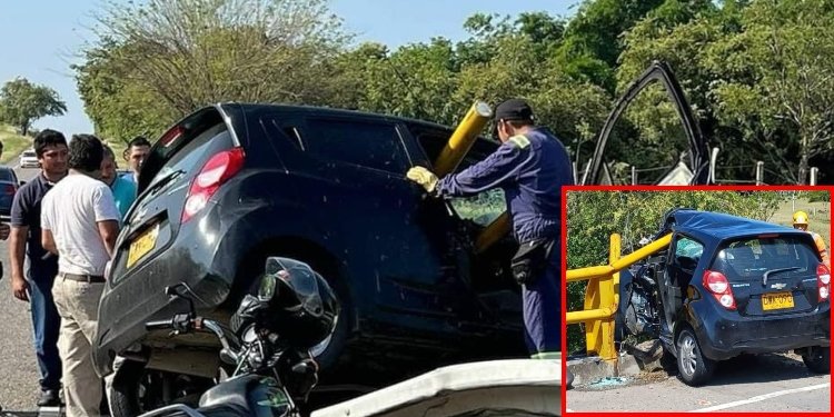 Contra la baranda de un puente en la vía Saldaña murió un conductor al chocar su vehículo