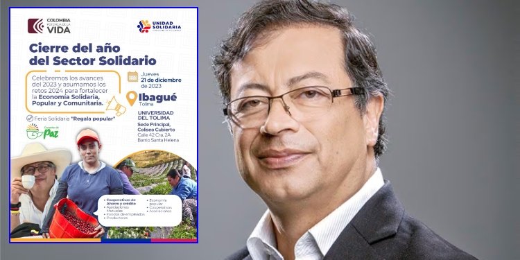 Presidente Petro visita a Ibagué para cierre de fin de año del sector solidario