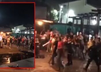 Con sillas y botellas voladoras se enfrentaron habitantes de Saldaña en establecimiento comercial
