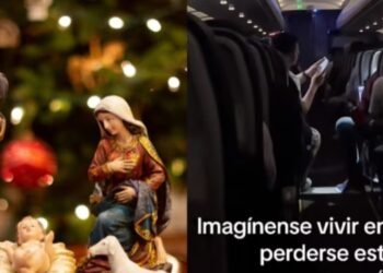Pasajeros de avión hicieron novena de Navidad en pleno vuelo y se viralizaron
