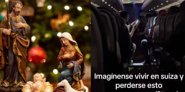 Pasajeros de avión hicieron novena de Navidad en pleno vuelo y se viralizaron