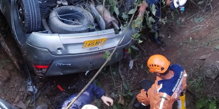 Fuerte accidente de tránsito se registró en la vía que conduce de Líbano a Convenio