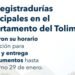 ¡Tome nota! Registradurías municipales en el Tolima amplían su horario de atención