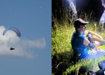 Integrante de la selección Colombiana de parapente fue rescatado tras caer de emergencia en Mariquita