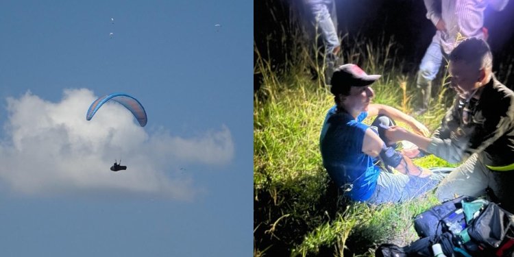 Integrante de la selección Colombiana de parapente fue rescatado tras caer de emergencia en Mariquita