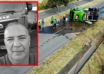 Tractocamión se volcó en la vía al aeropuerto y murió el conductor