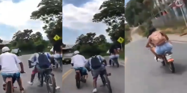 Jóvenes Graban Trágico Accidente en Bicicleta en el Cauca