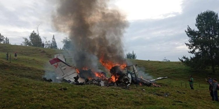 Cuatro personas muertas deja accidente de avión ambulancia en Antioquia
