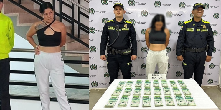 Mujer fue capturada con $100 millones en billetes falsos
