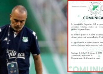 Jaime de La Pava, Director técnico del Deportivo Cali renunció a su cargo