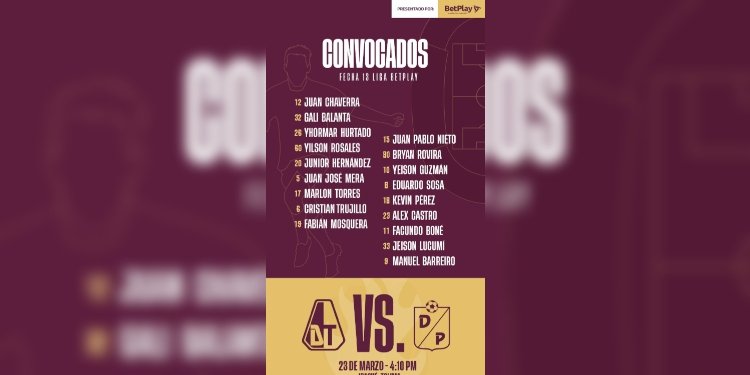 Deportes Tolima dió a conocer a sus 18 elegidos