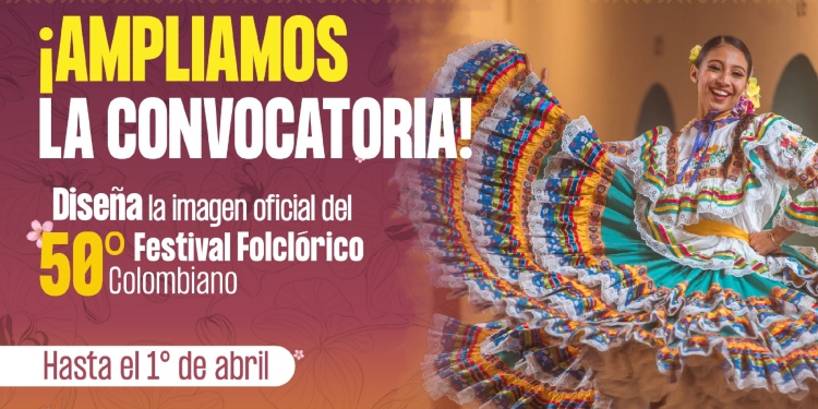 Amplían plazo para crear imagen oficial del 50° Festival Folclórico Colombiano