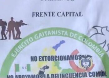 Capturan a cuatro personas por difundir propaganda del ‘Ejército Gaitanista’ en Bogotá.