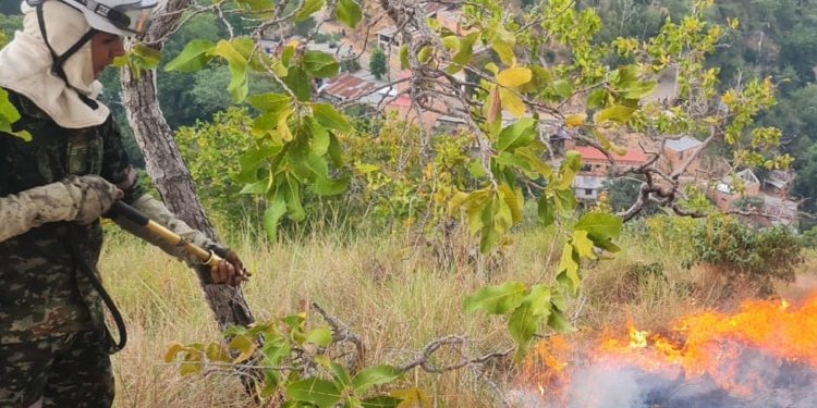 Autoridades controlan incendio en el municipio de Melgar
