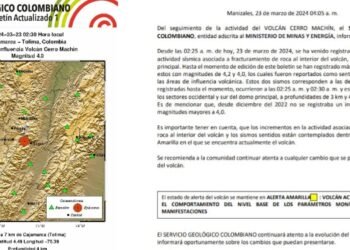 Dos fuertes temblores sacudieron el área de influencia del Cerro Volcán Machín