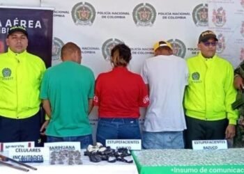 A la cárcel tres capturados con armas de fuego y estupefacientes en Chaparral 