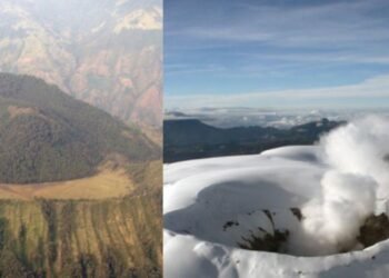 Nevado del Ruiz y el cerro Machín continúan en alerta amarilla 