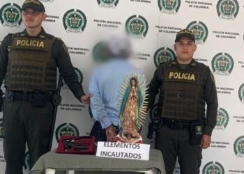 Este ladrón se robó hasta la virgen de Guadalupe en Venadillo 