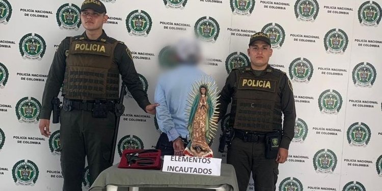 Este ladrón se robó hasta la virgen de Guadalupe en Venadillo 