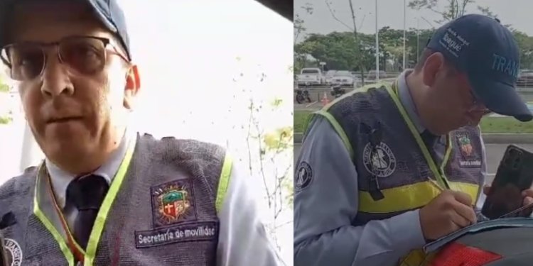 Polémica involucra a un agente de tránsito en un procedimiento en la vía al Aeropuerto Perales