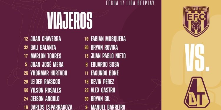 Deportes Tolima dió a conocer a sus 18 “Guerreros viajeros”