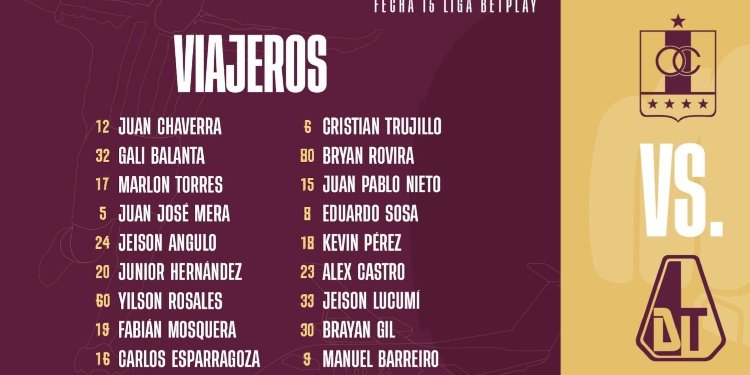 Deportes Tolima dió a conocer a sus 18 viajeros