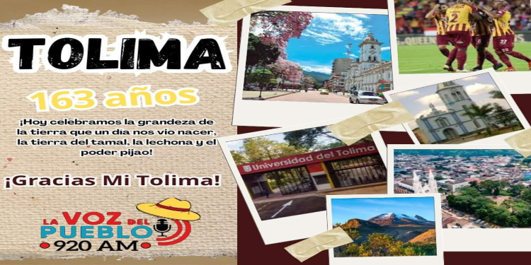 El Tolima celebra 163 años de historia y transformación