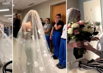 Novia celebra su boda en un hospital para que su padre enfermo estuviera presente