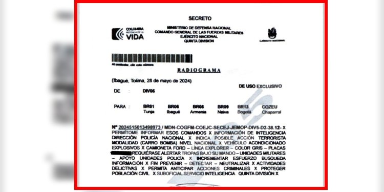 Autoridades en Ibagué analizan el documento donde alertan sobre posibles atentados con Carrobomba
