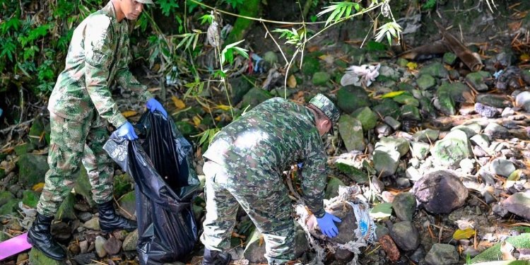 Se llevó a cabo recolección de residuos sólidos en la quebrada del Hato de la Virgen