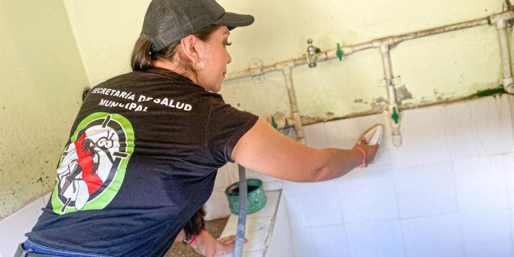 Jornada de ‘lavatón’ de albercas de casas barrio del Sur de Ibagué realizó la Alcaldía contra el mosquito del dengue