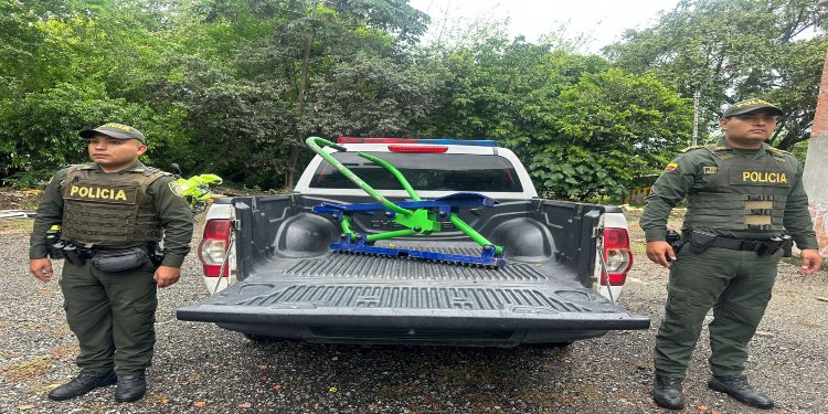 Policía recuperó máquina para hacer ejercicio que se habían hurtado de un parque biosaludable