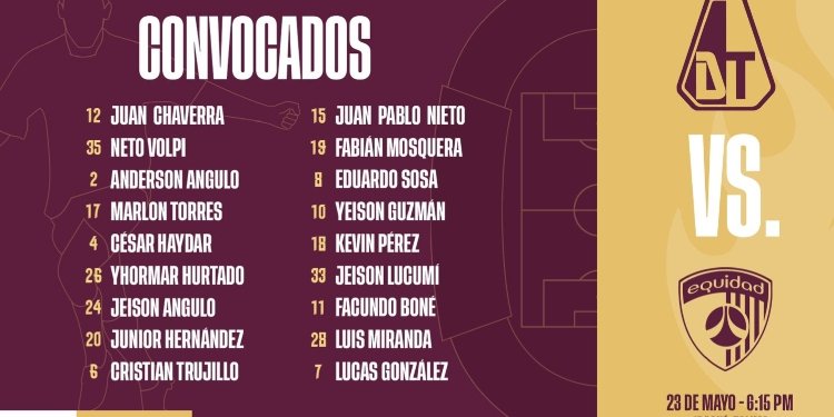 Deportes Tolima dió a conocer a sus 18 “Guerreros”