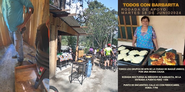 Ciclistas convocan a una rodada con el fin de apoyar económicamente a doña Barbarita, vendedora de arepas víctima de hurto