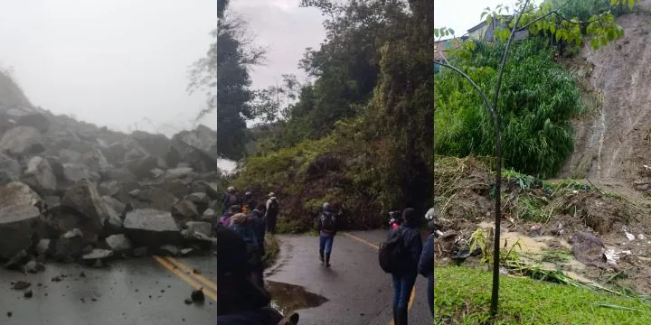 Caos en Antioquia por derrumbes: Vías cerradas y municipios incomunicados