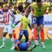 Un partido accidentado padecieron algunos jugadores de la Selección Colombia