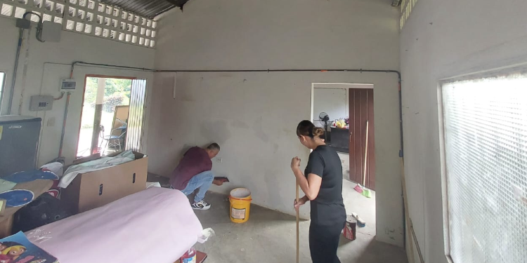 Escuela de aviación de Mariquita participa en remodelación de la escuela Malabar en este municipio