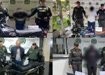 Policía capturó a cuatro personas con cuatro motocicletas reportadas como hurtadas