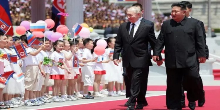 Putin y Kim: espectacular recibimiento en Pyongyang durante histórica visita de Estado