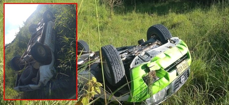 Patrulla de la Policía se volcó en la vía a Dolores