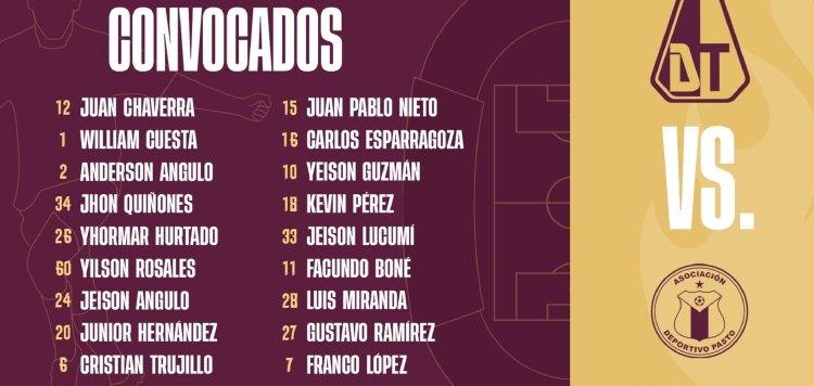 Deportes Tolima dió a conocer a sus 18 “Guerreros Pijaos”