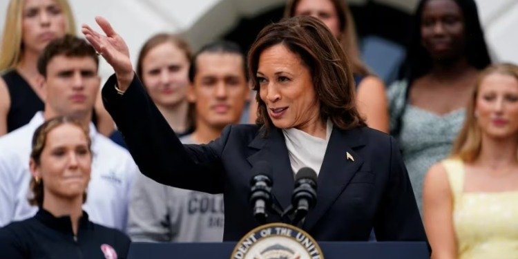 Kamala Harris pronuncia su primer discurso como nueva precandidata demócrata