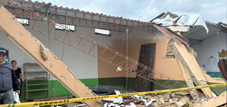 Se desplomó Institución Educativa en zonas rural de Villahermosa