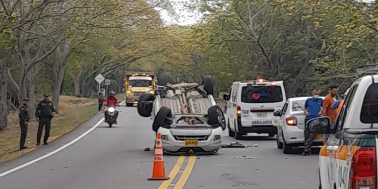 Dos personas heridas deja accidente de tránsito en la vía Alvarado