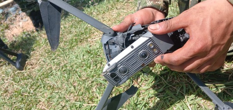 Ejército destruye drone de las disidencias que atacó base militar en Ataco 