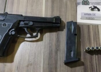 Incautan arma de fuego en puesto de control de la Policía de Tránsito